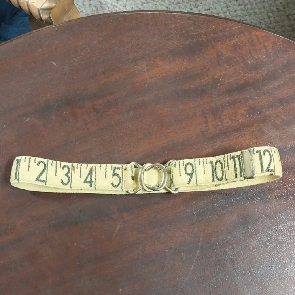 Vintage Yellow Measuring Tape Belt